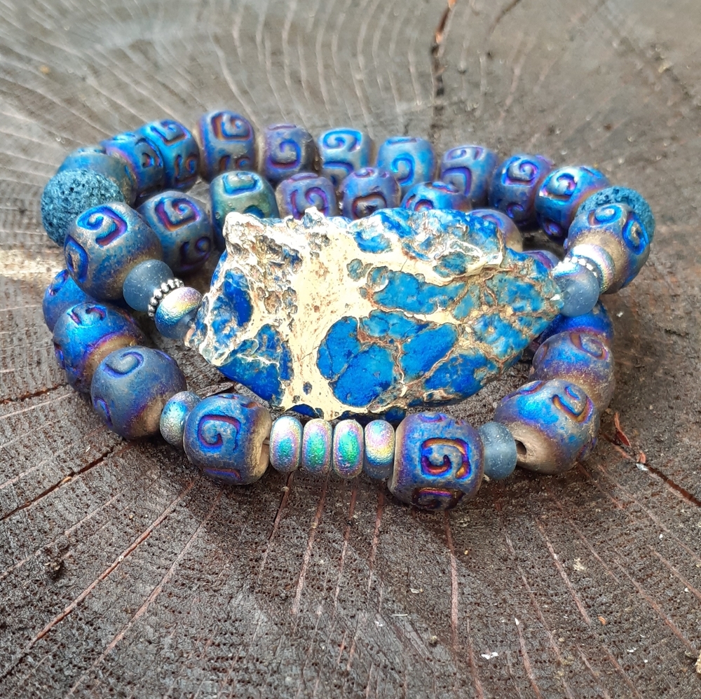 Blue Jasper Stone Bracelet